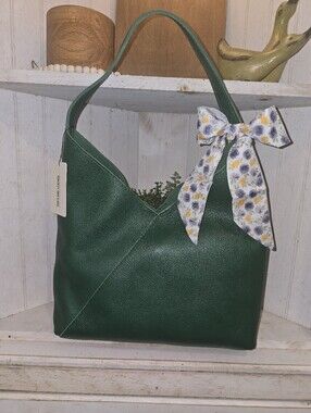 🔥 Portland Leather Green Oversized Naomi NWT